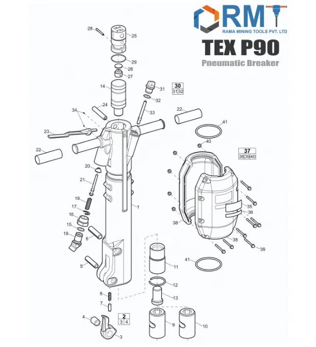 TEX P90S - Pneumatic Breaker